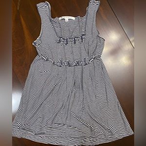 Max Studio Striped Empire Tank